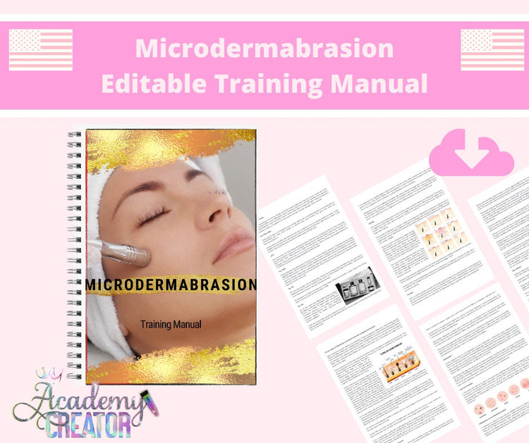 Microdermabrasion Crystal and Diamond Editable Training Manual USA Version