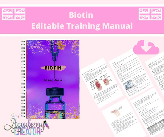 Biotin Vitamin Muscular Editable Training Manual UK Version