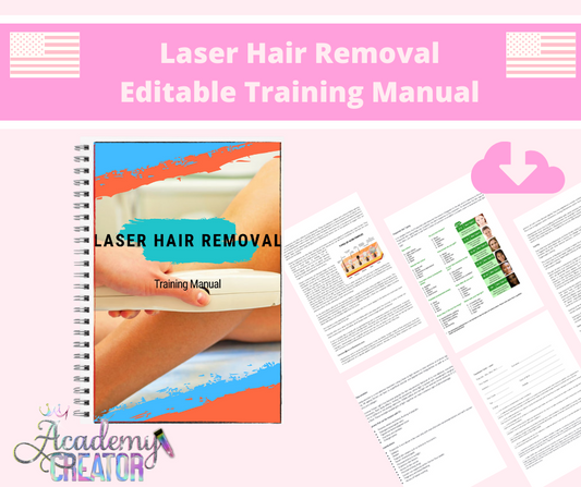Laser Hair Removal Editable Training Manual USA Version