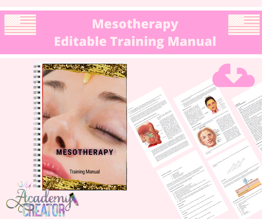 Mesotherapy Editable Training Manual USA Version