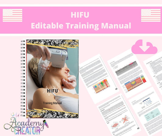 HIFU Skin Tightening Editable Training Manual USA Version