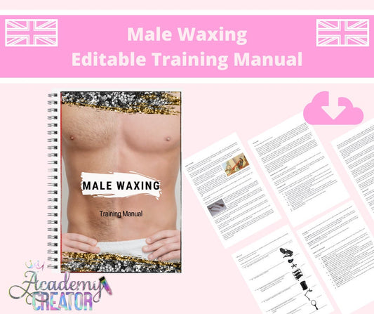 Male Waxing Editable Training Manual UK Version