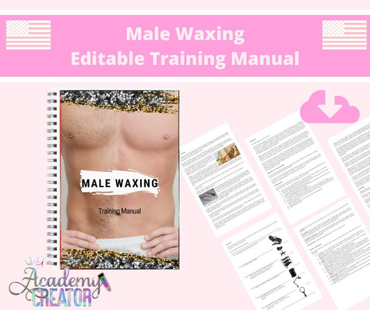 Male Waxing Editable Training Manual USA Version