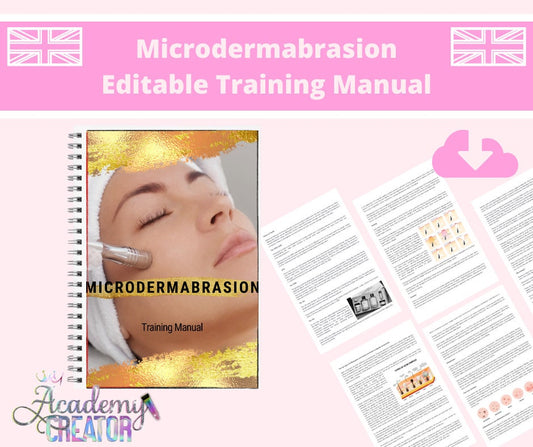 Microdermabrasion Crystal and Diamond Editable Training Manual UK Version