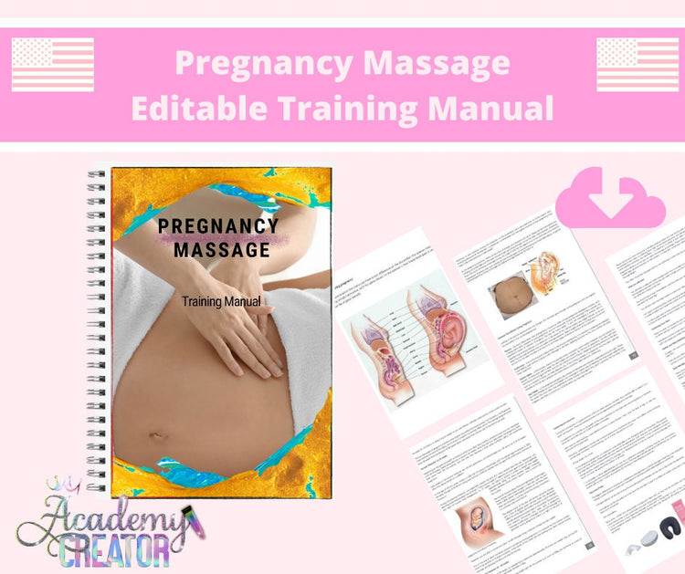 Pregnancy Massage Editable Training Manual Guide USA Version