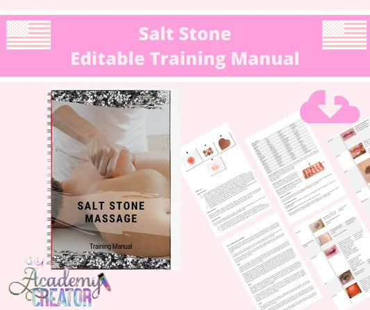 Himalayan Salt Stone Massage Editable Training Manual USA Version