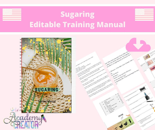 Sugaring Hair Removal Editable Training Manual USA Version