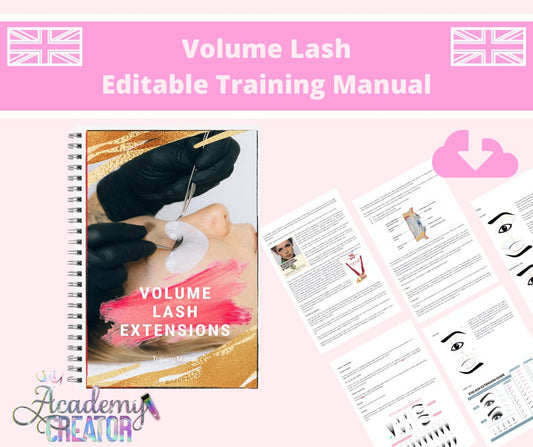 Russian Volume Eyelash Extensions Editable Training Manual UK Version