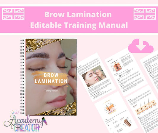 Brow Lamination Editable Training Manual UK Version