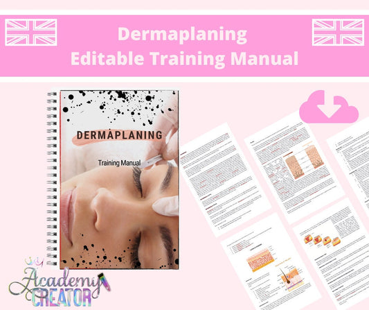 Dermaplaning Facial Editable Training Manual UK Version
