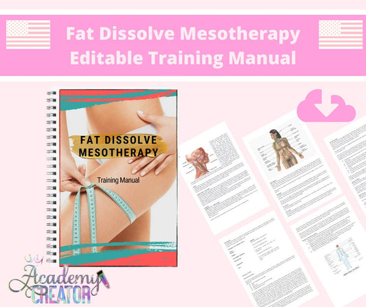 Fat Dissolve Mesotherapy Editable Training Manual Aqualyx Deso USA Version