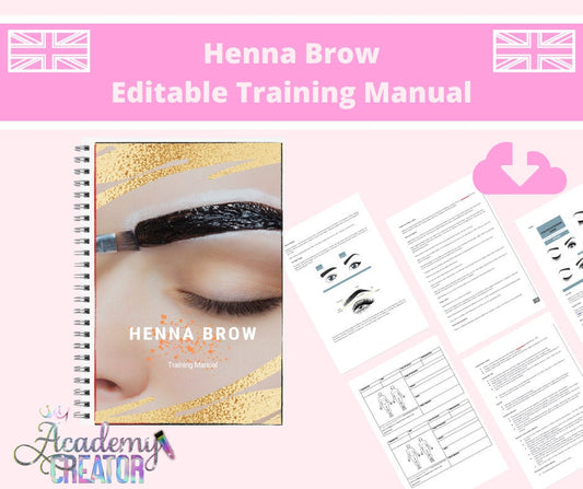 Henna Brow Editable Training Manual UK Version