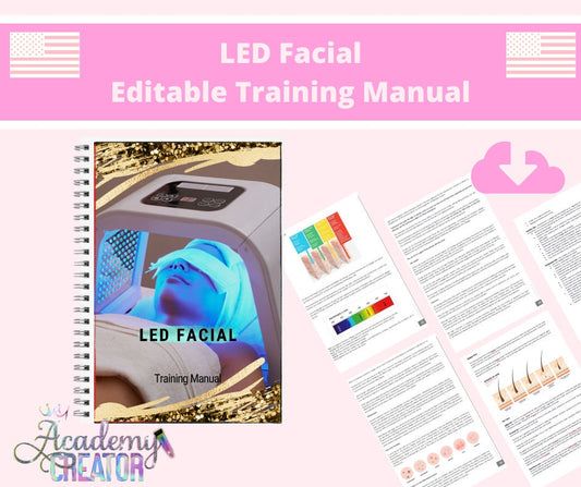 LED Light Therapy Facial Editable Training Manual USA Version