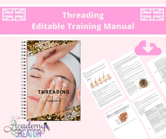Threading Hair Removal Editable Training Manual UK Version