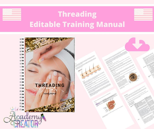 Threading Hair Removal Editable Training Manual USA Version