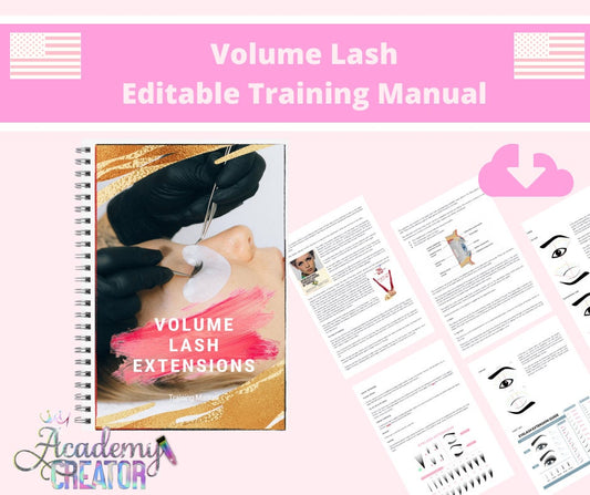 Russian Volume Eyelash Extensions Editable Training Manual USA Version