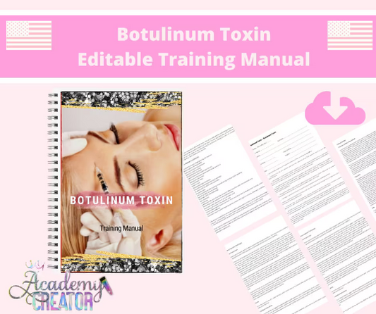 Botulinum Toxin Anti-Wrinkle Botox Editable Training Manual USA VERSION