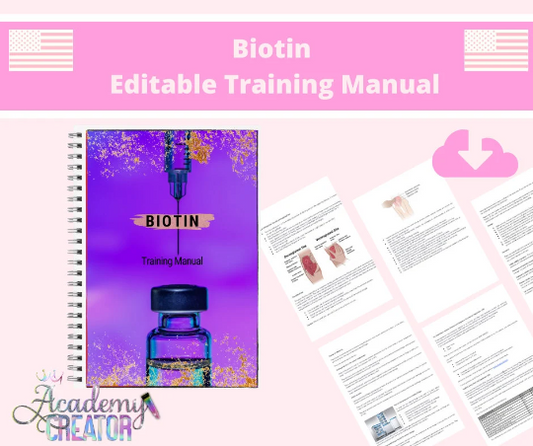 Biotin Vitamin Editable Training Manual USA Version